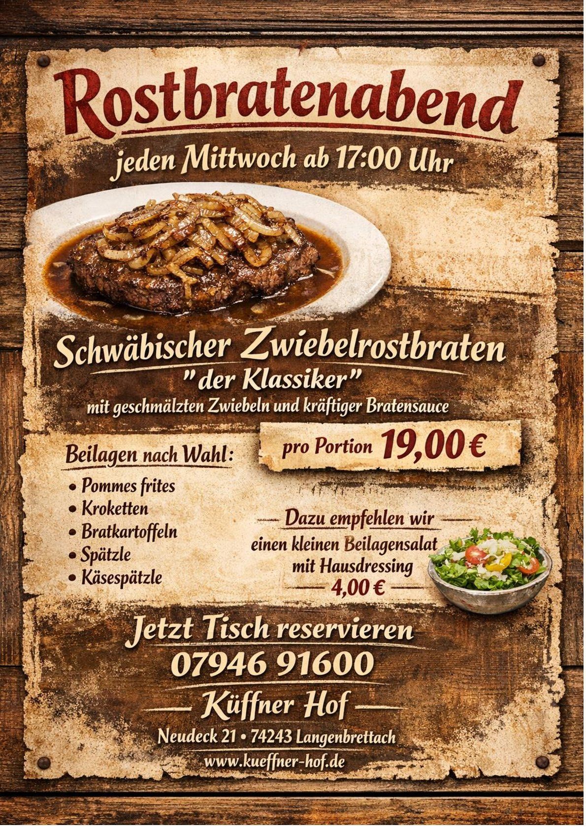 Rostbraten Karte