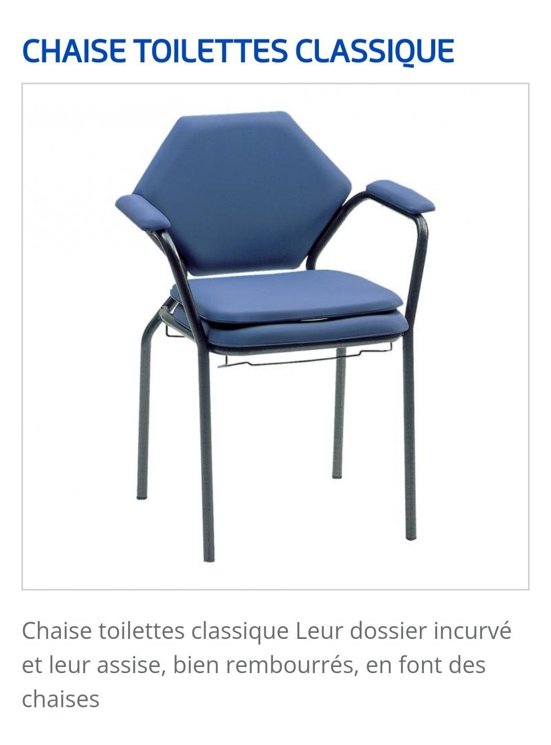 Chaise toilette classique