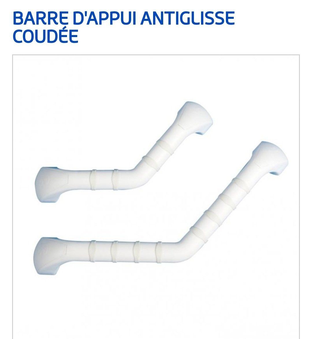 Barres d'appui coudées