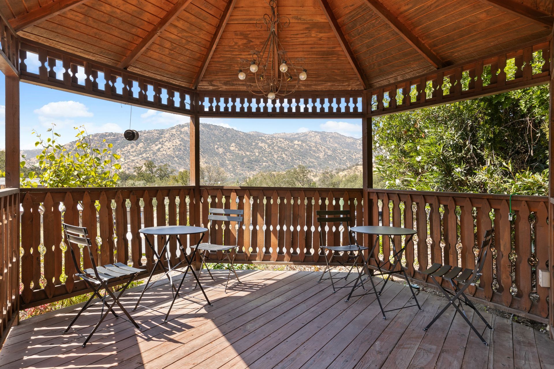 Seating area at Sequoia Motel. 
