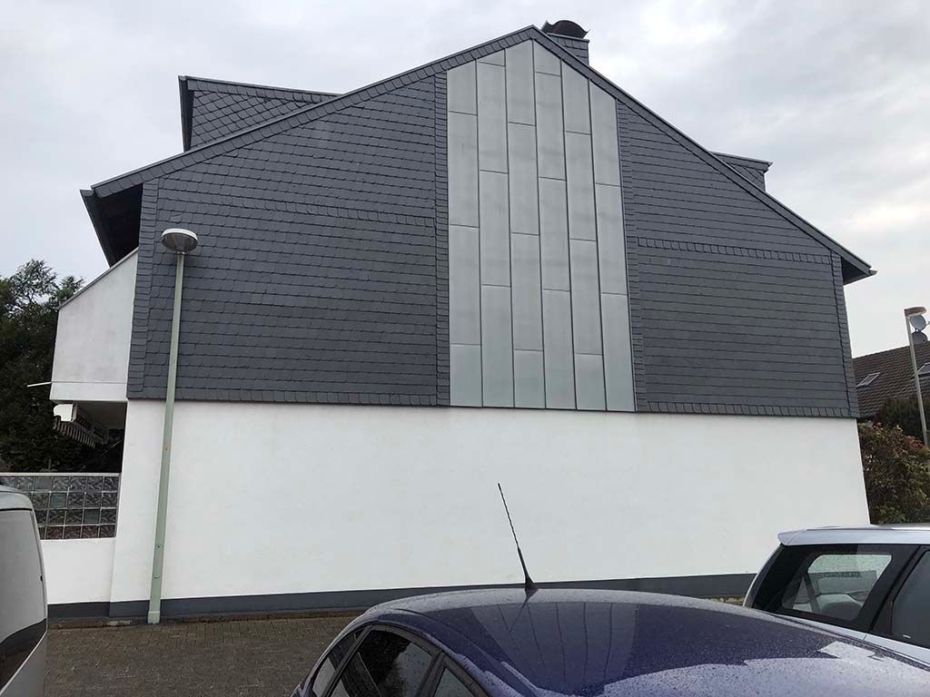 Ziegeldeko an Fassade