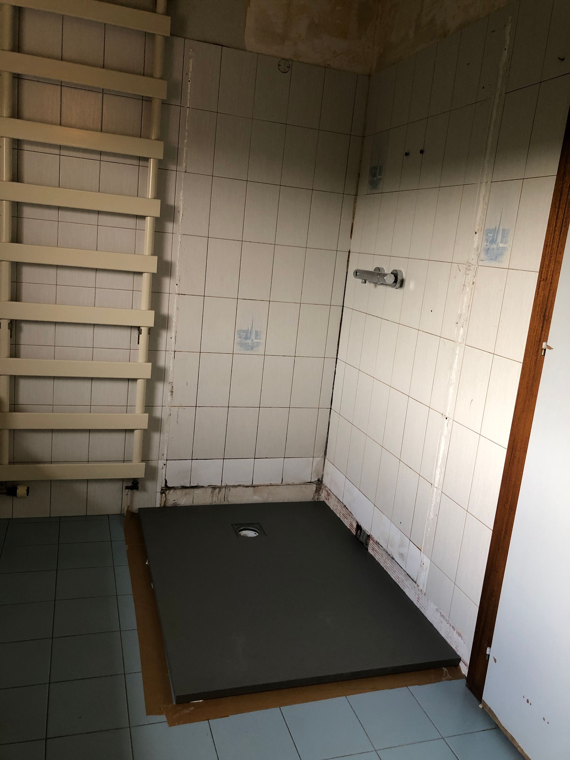 Préparation pour pose de douche à l'italienne