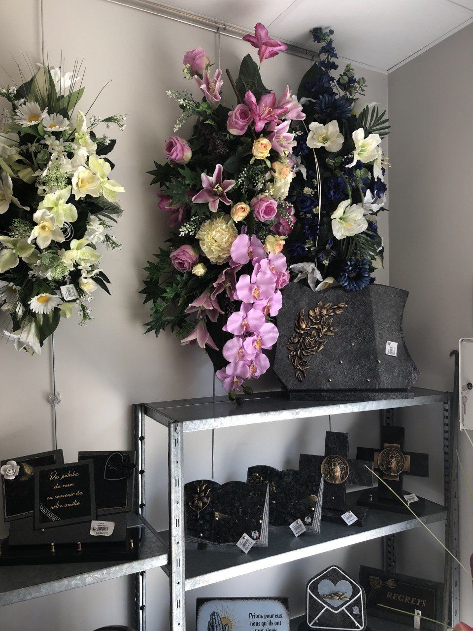 Bouquet de fleurs funéraires