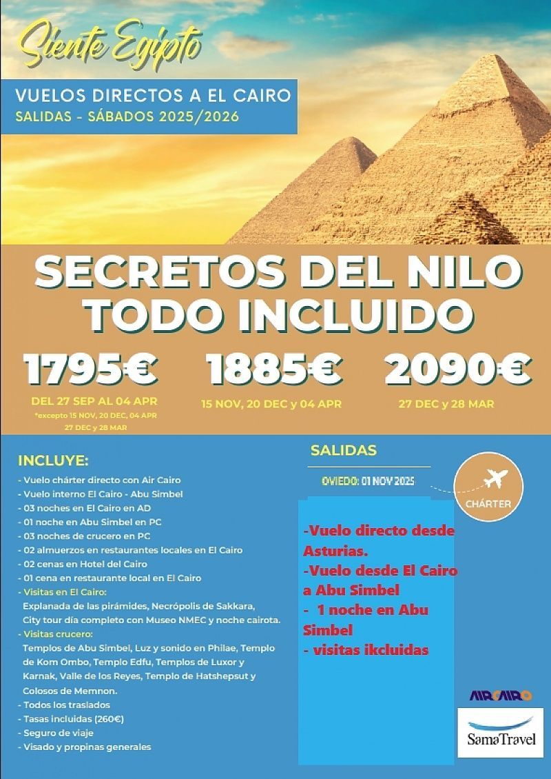 Anuncio de viaje para el tour