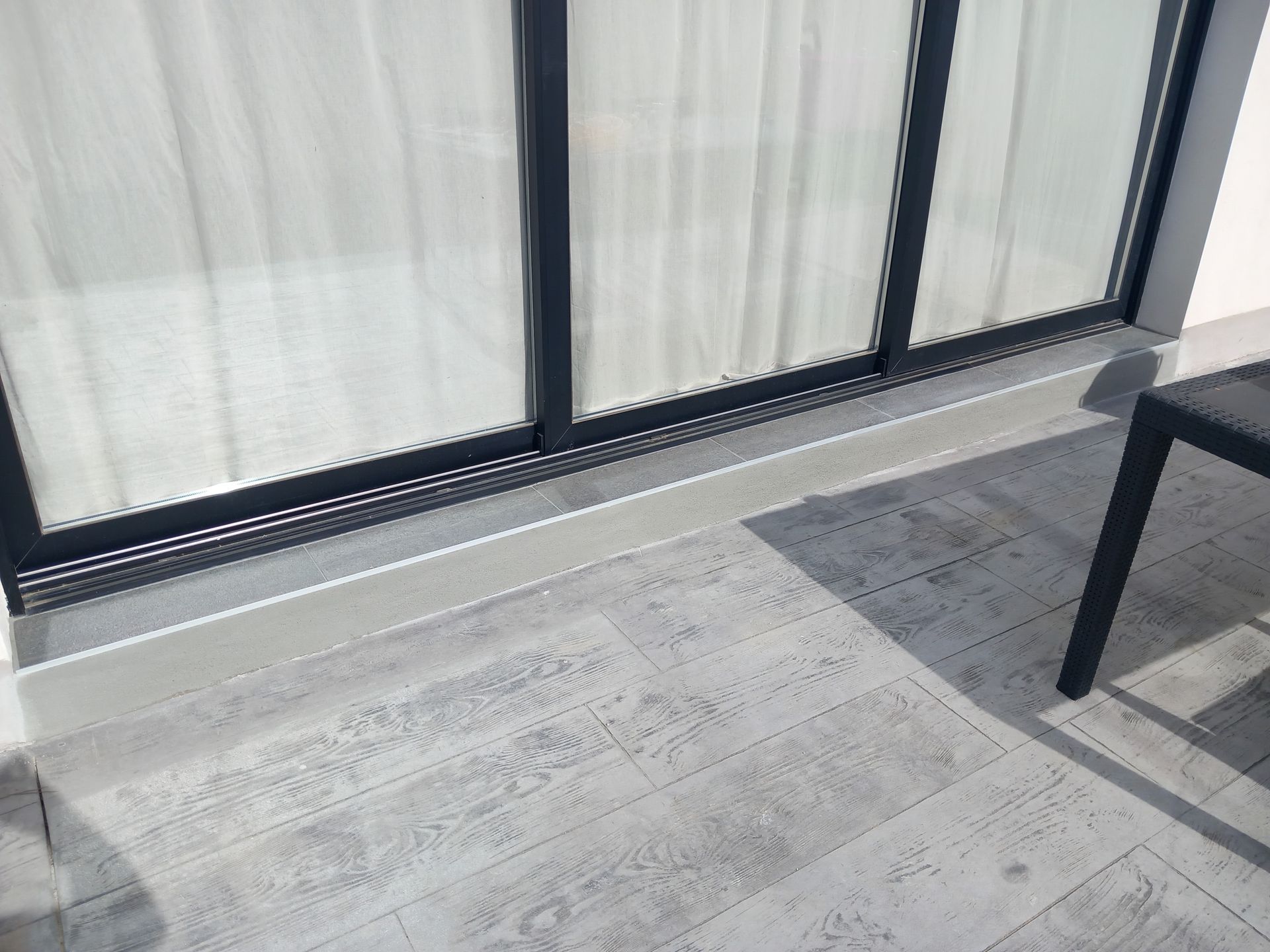 Terrasse en carrelage