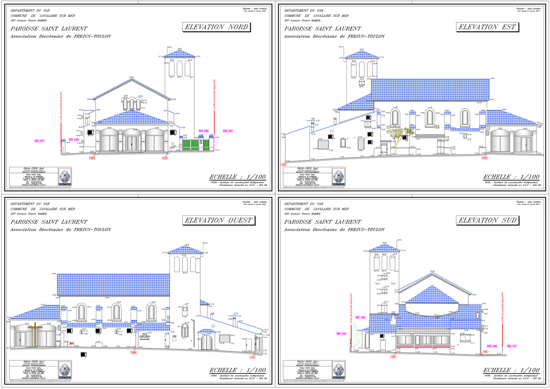 Plan du bâtiment de la Paroisse Saint-laurent