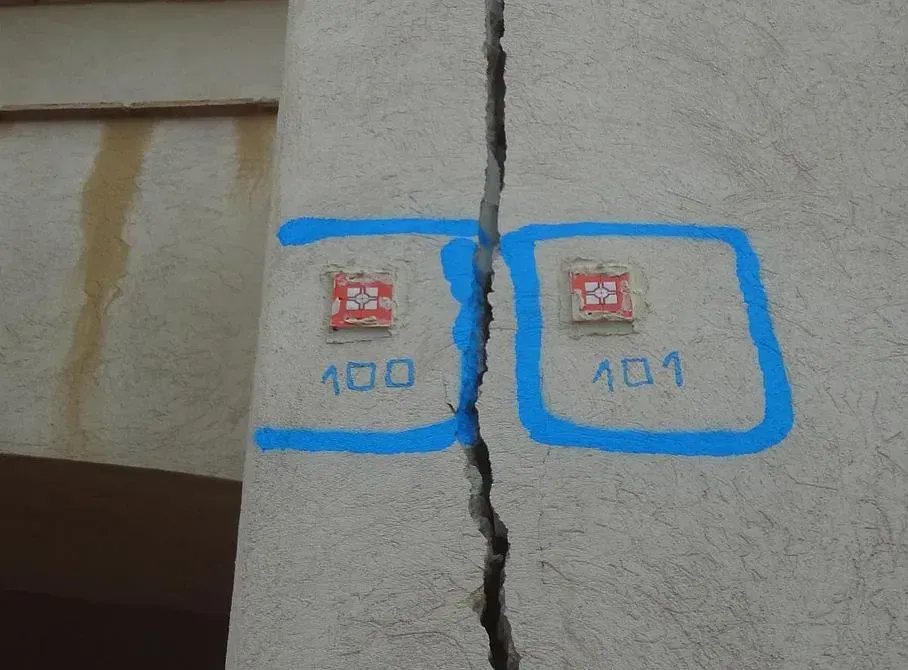 Fissure avec repères après une auscultation