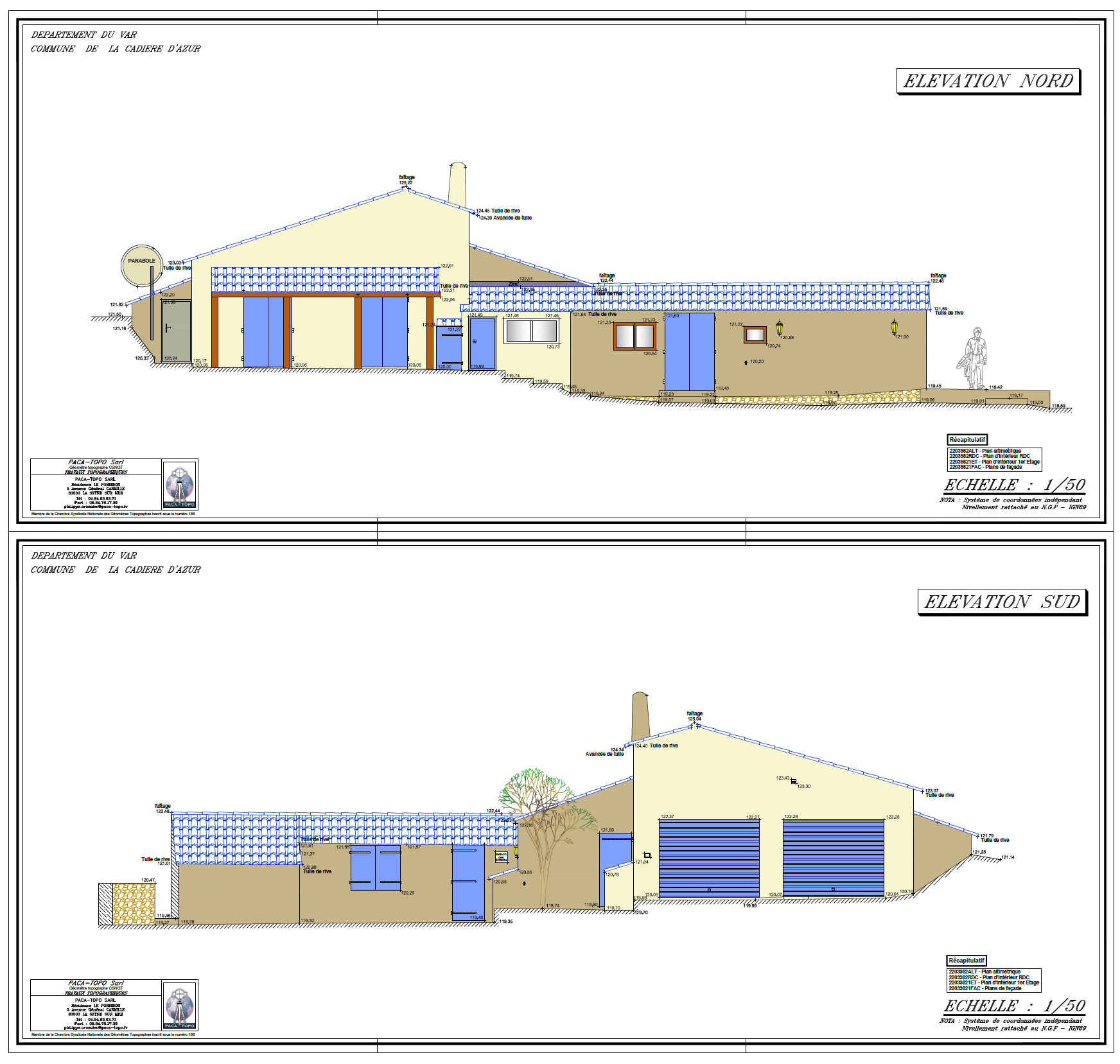 Plan de façade à La Cadière-d'Azur