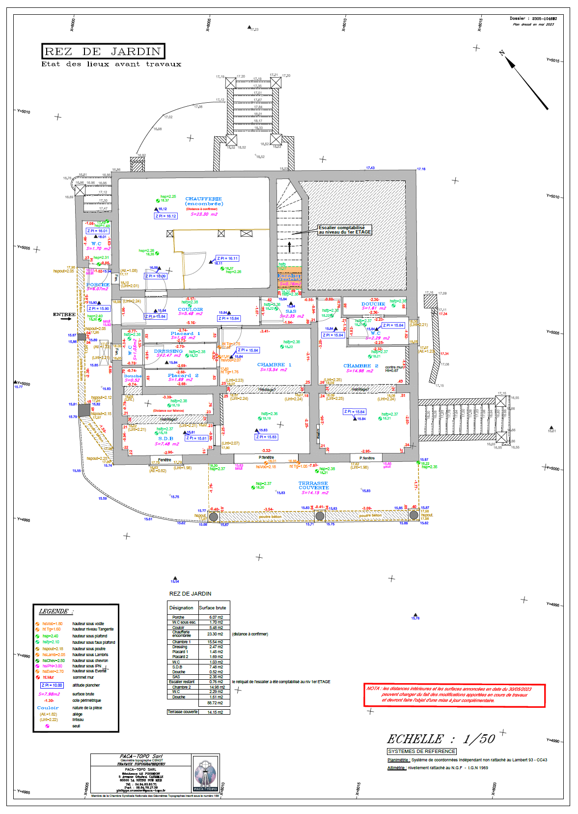 Plan d'intérieur de maison à Cavalaire-sur-Mer