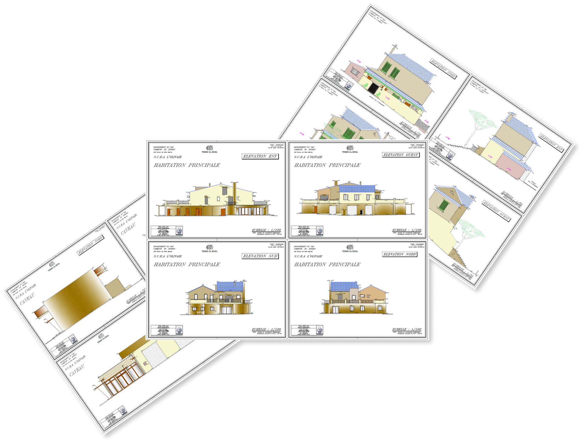 Plans de façades sous forme de composition
