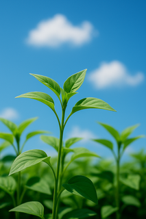 Kannabispflanze, die von zwei Händen gehalten wird