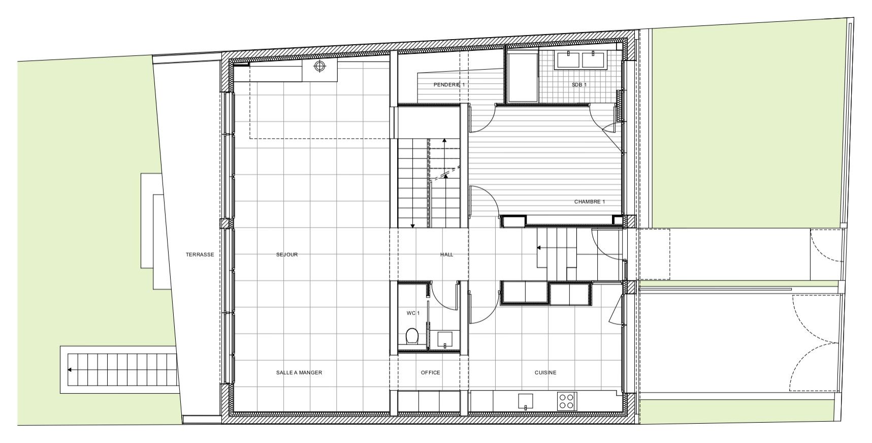 Plan d'architecte pour construction