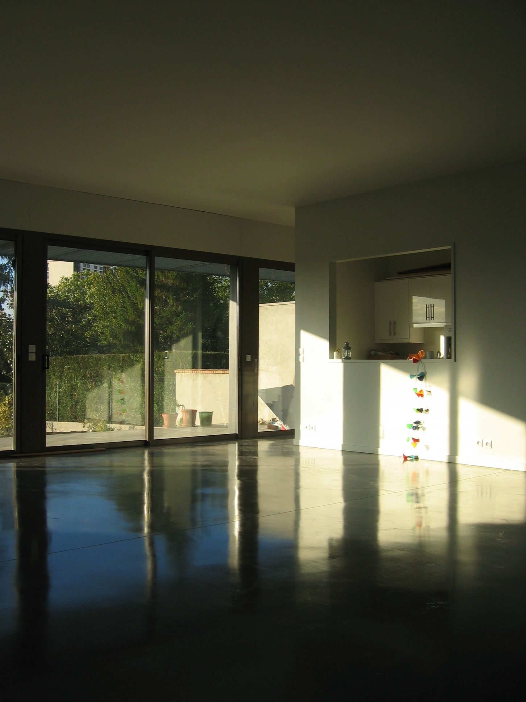 Pièce de vie d'une maison terminée