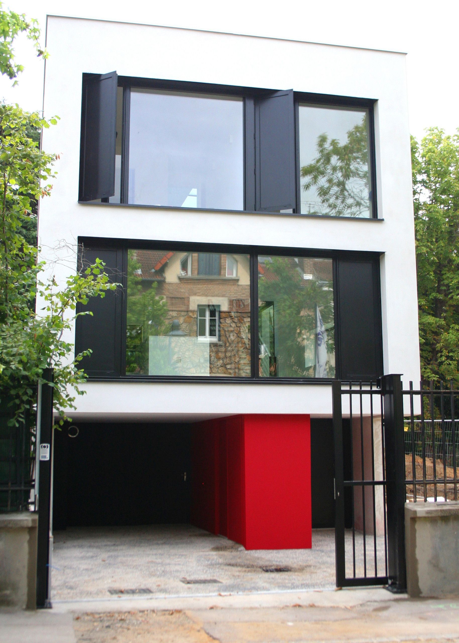 Maison moderne vue de l'extérieur