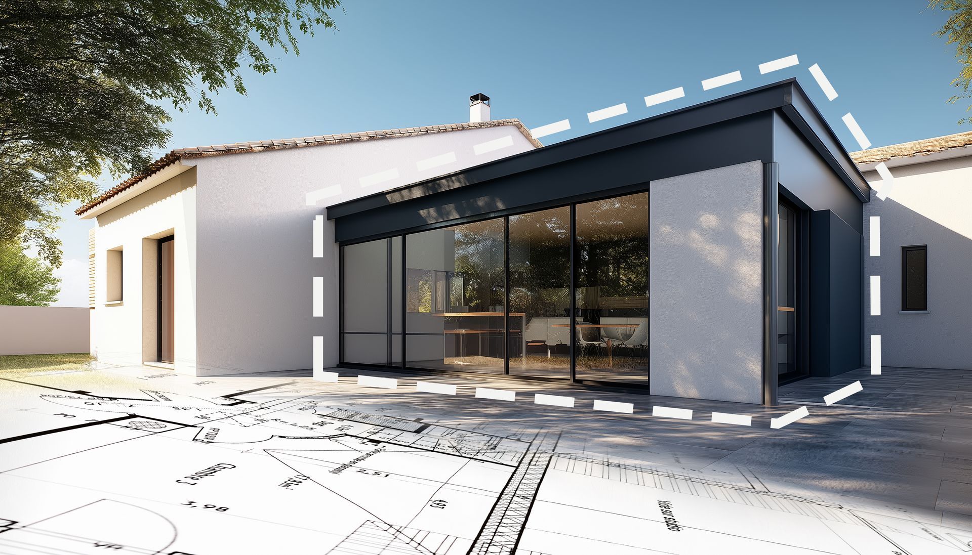 Plan pou la création d'une véranda