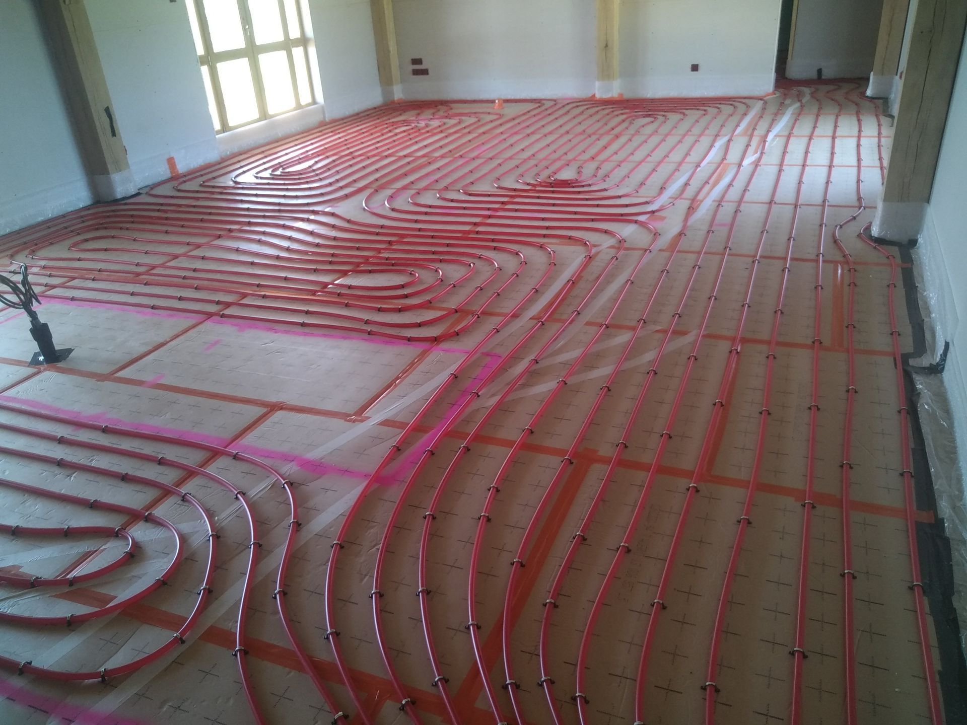 Installation d'un plancher chauffant