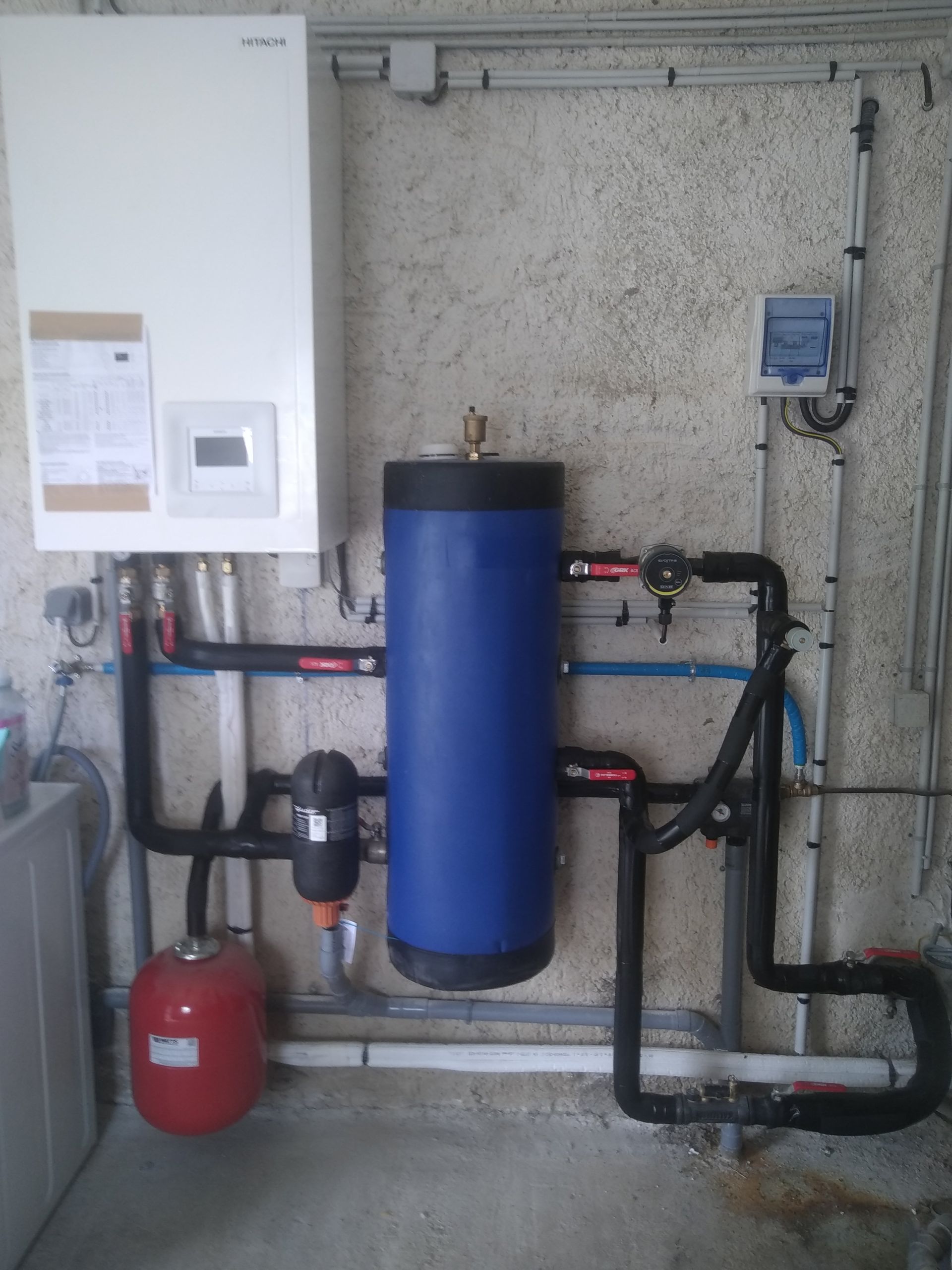 Installation d'une pompe à chaleur air/eau