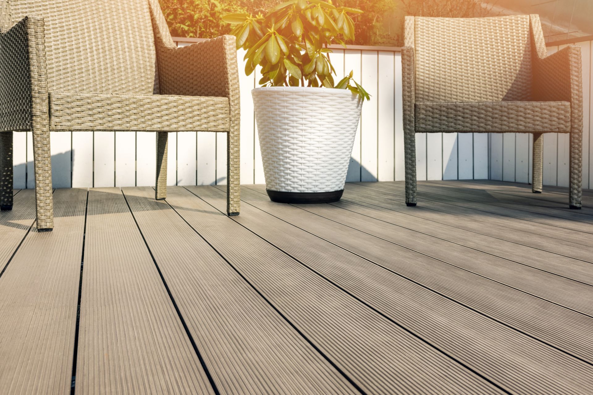 Terrasse en bois résineux