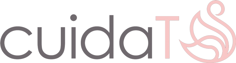 Es un logotipo para una empresa llamada cuidats.