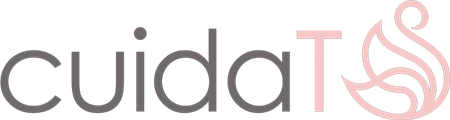 Es un logotipo para una empresa llamada cuidats.