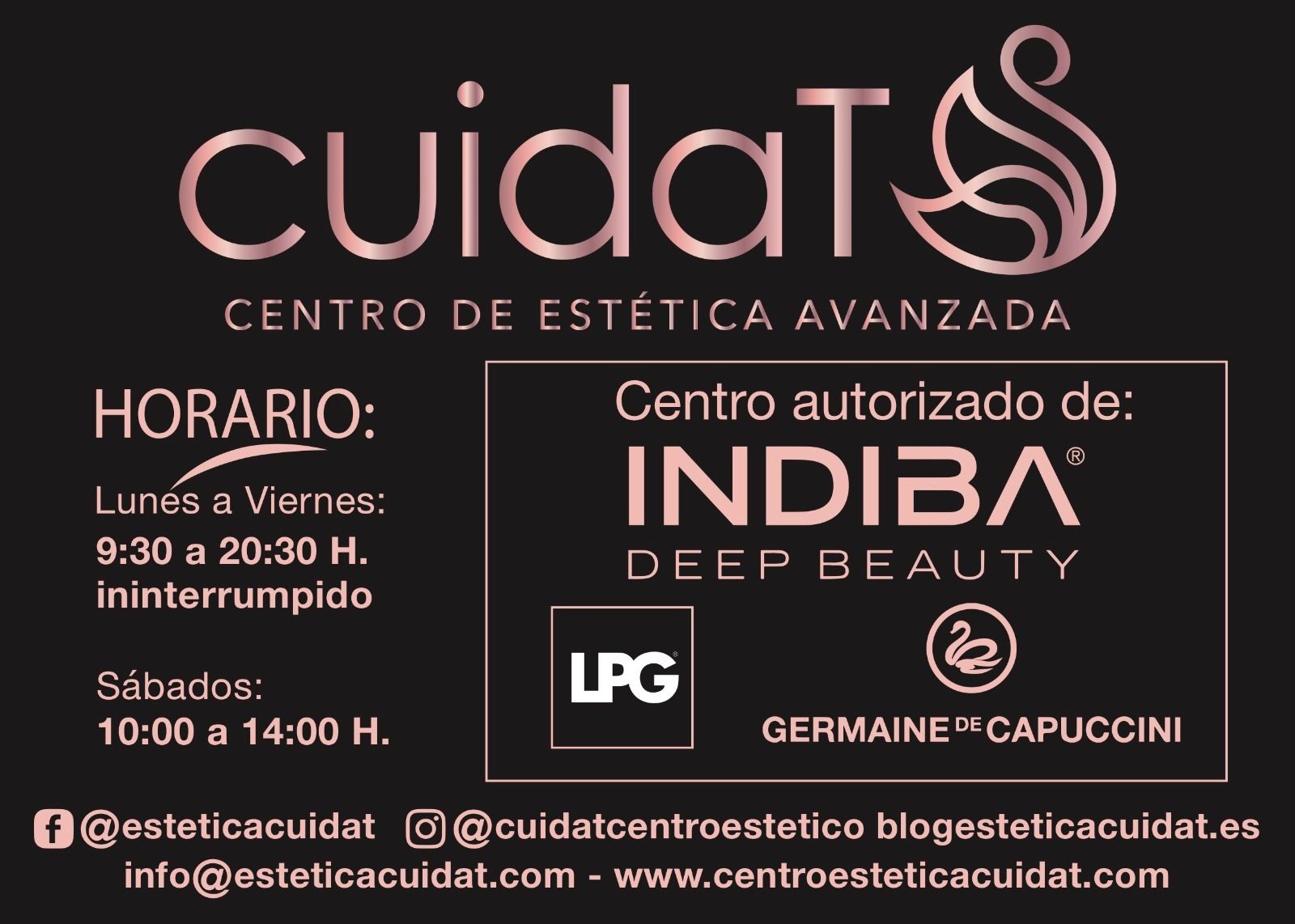 A poster for cuidados centro de estetica avanzada