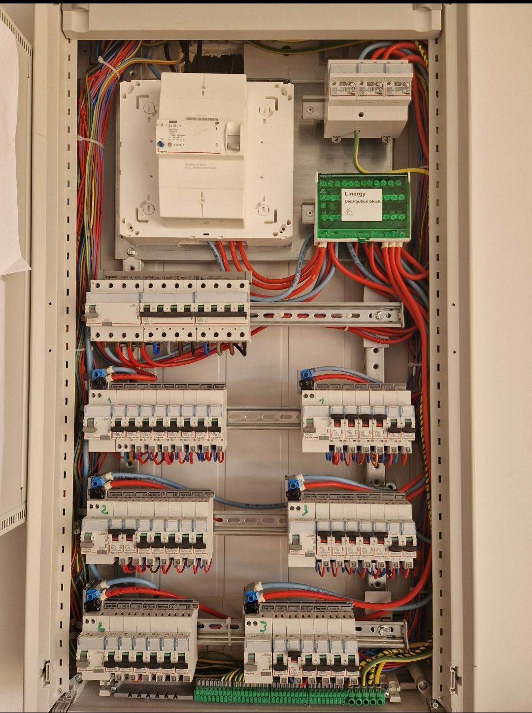 Tableau électrique ouvert