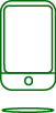 Contour vert d'un smartphone.