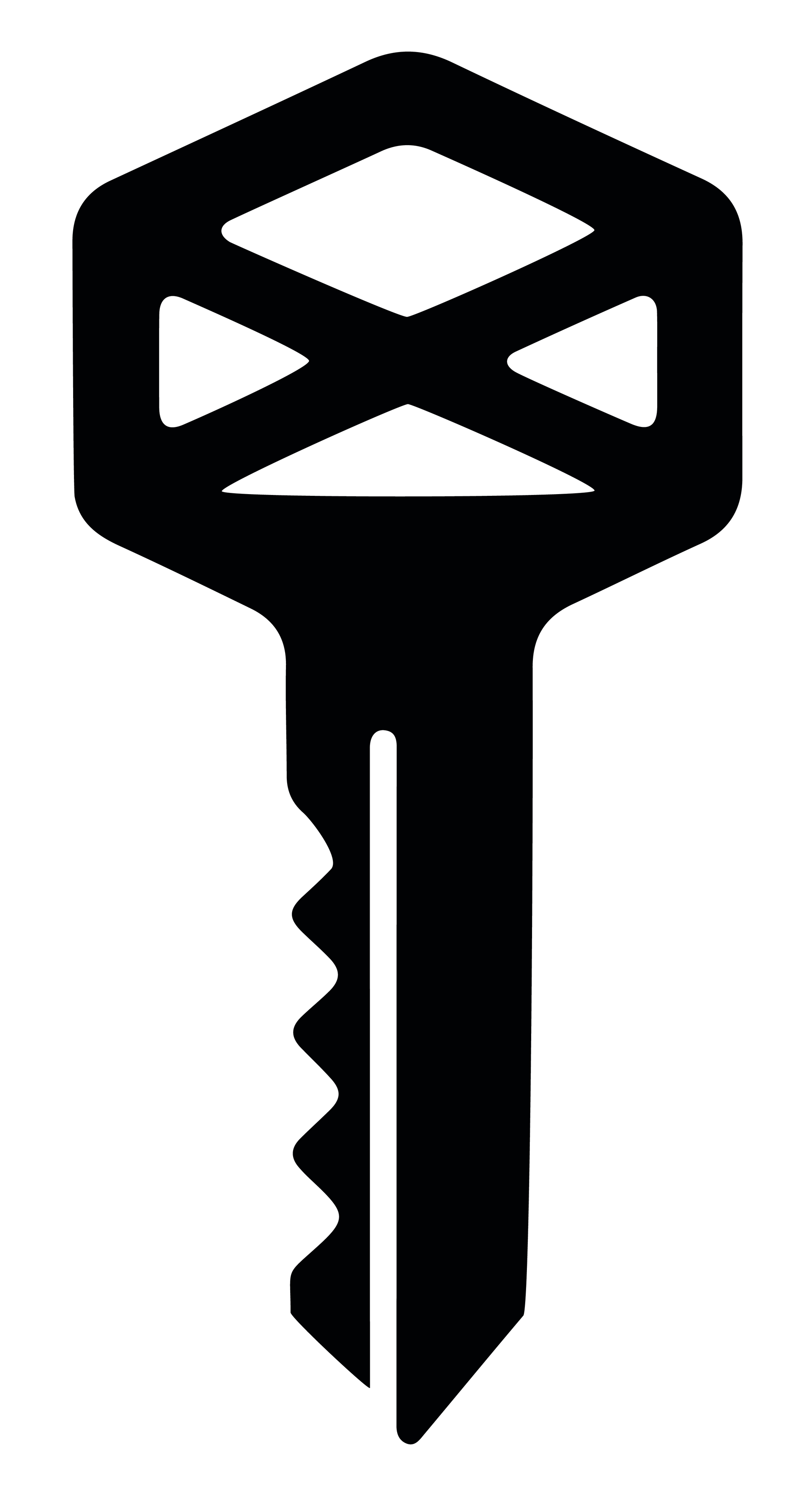 Clé de maison avec un nœud hexagonal