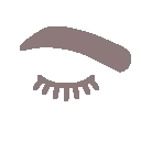 Un primer plano del ojo de una persona con las pestañas cerradas.