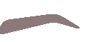 Un pixel art de un bigote sobre un fondo blanco.