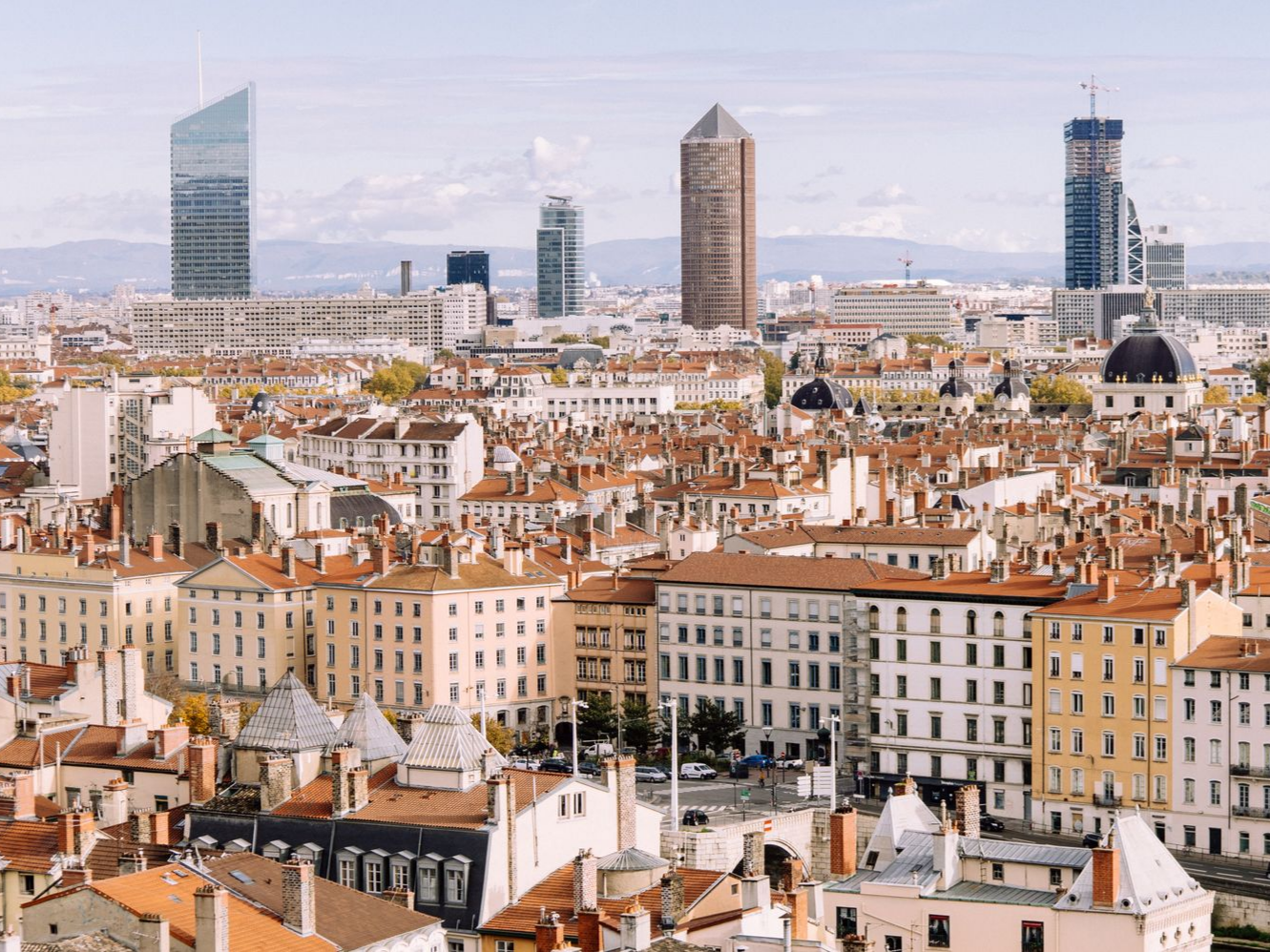Vue panoramique de Lyon.