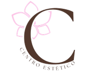 Logotipo con una C marrón, el contorno de una flor rosa y el texto «Centro Estético» debajo.