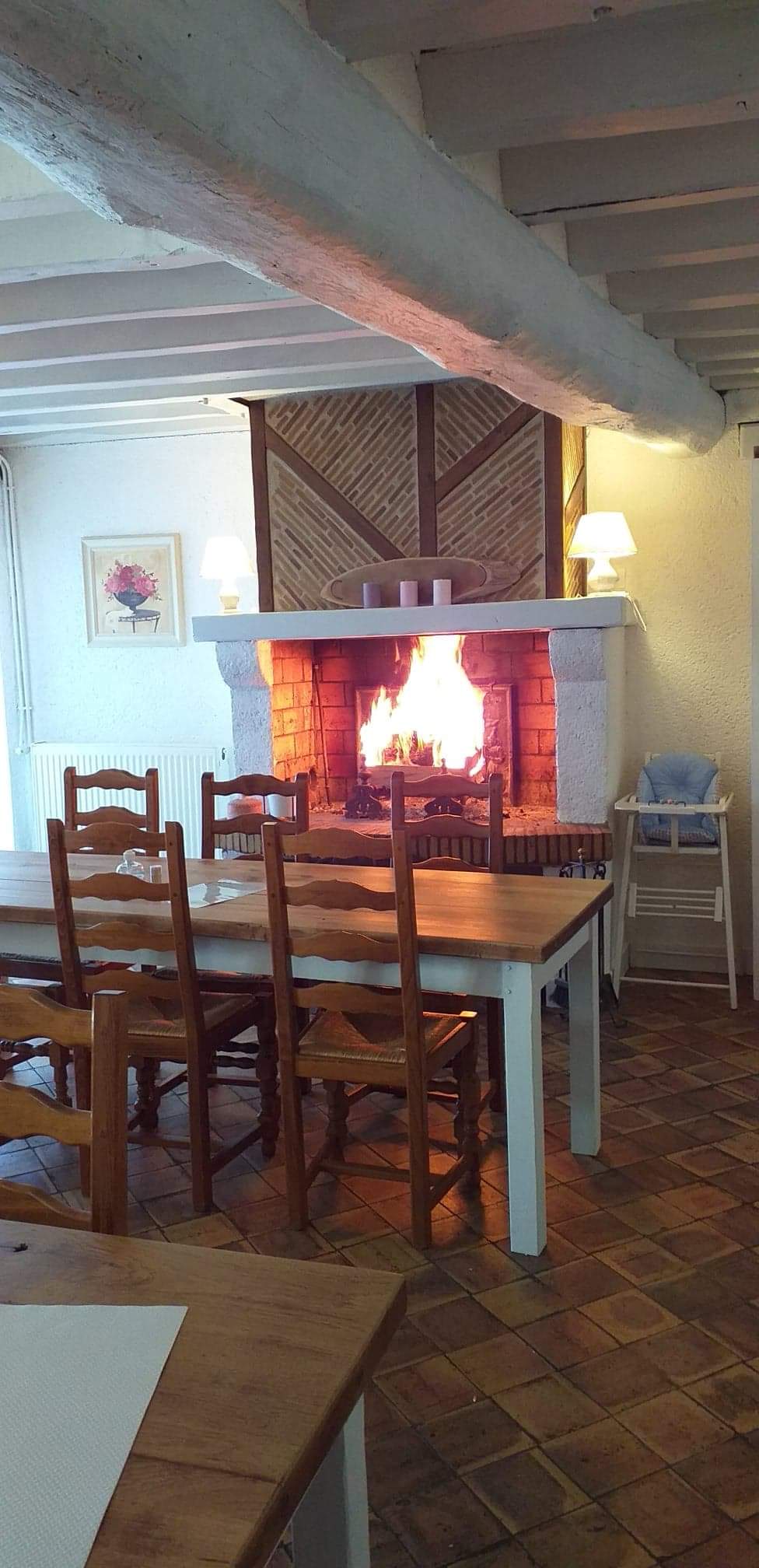 Cheminée du restaurant