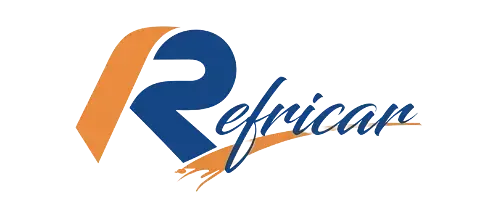 Logotipo de Replican con letras estilizadas en naranja y azul sobre un fondo blanco.