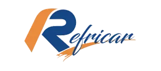 Logotipo de Replican con letras estilizadas en naranja y azul sobre un fondo blanco.