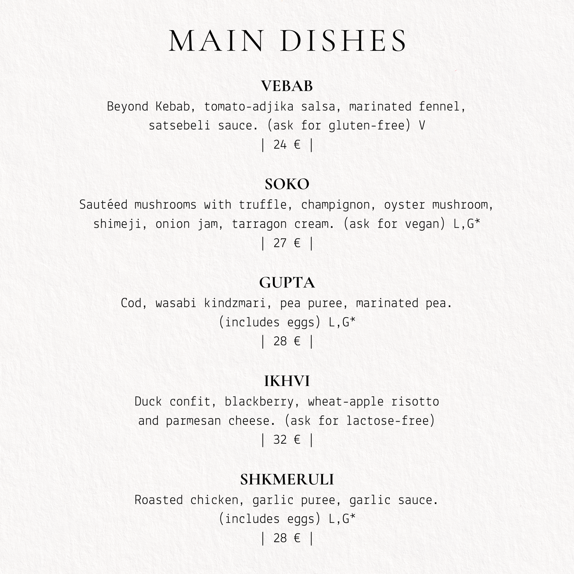 Ravintola Lia Helsingin keskustassa Erottajankadulla. Suomen ensimmäinen moderni georgialainen ravintola. Tutustu menuumme.