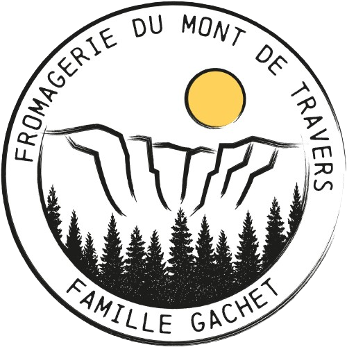 Un logo pour une entreprise appelée fromagerie du mont de travers.