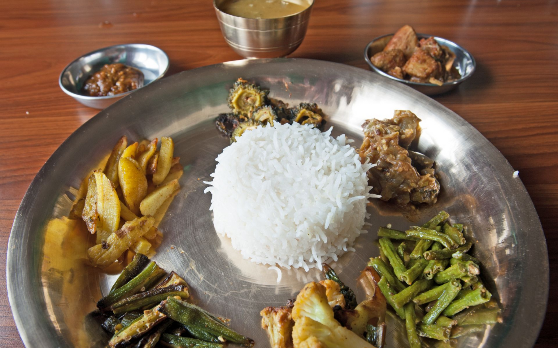 A traditional Nepalese meal