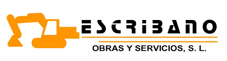 A logo for escribano obras y servicios s.l.