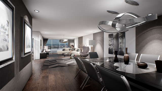 image 3D intérieur - salon