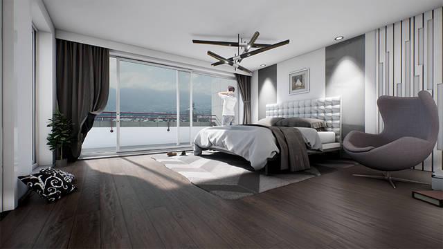 image 3D intérieur - chambre parentale