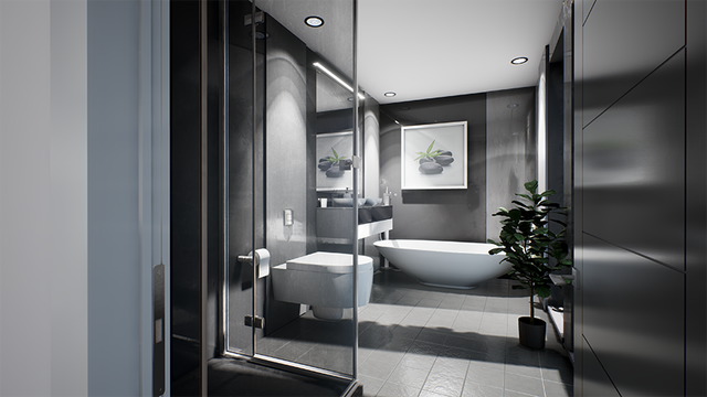 image 3D intérieur - salle de bain