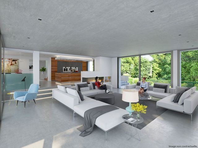 Intérieur - construction d'une villa à Corsier