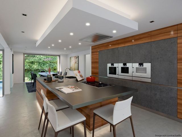 Cuisine et salle à manger en image 3D