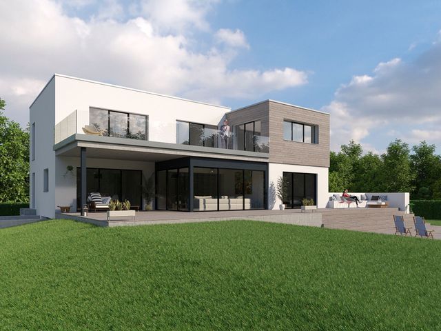 Extérieur d'une villa construite