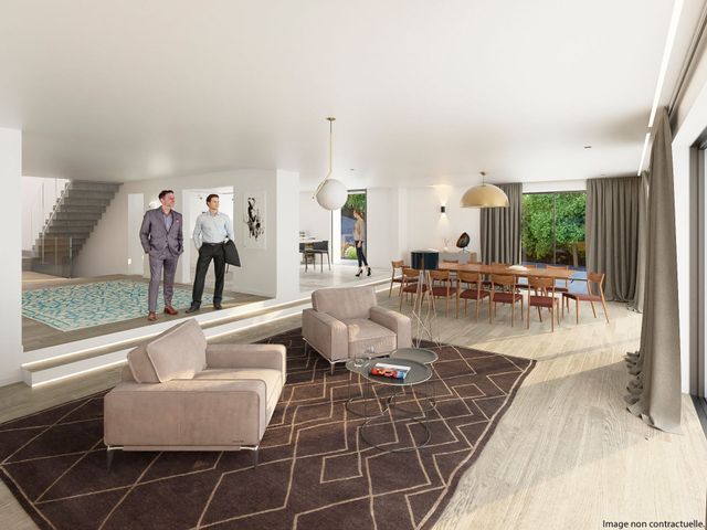 Salon en image 3D pour projet de construction de villas