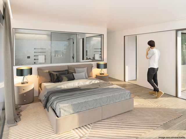 Une chambre en image de synthèse pour projet de construction de villas