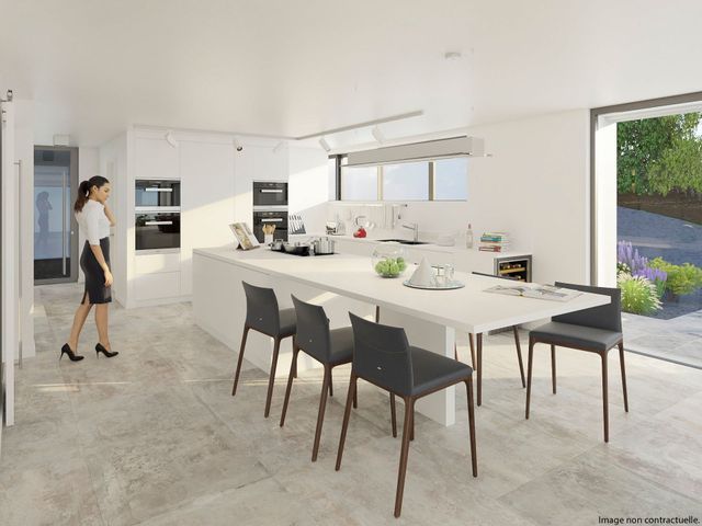 Salle à manger en image de synthèse pour projet de construction de villas