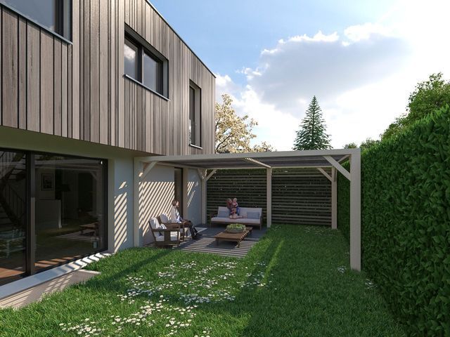 jardin villa construite à Thonex