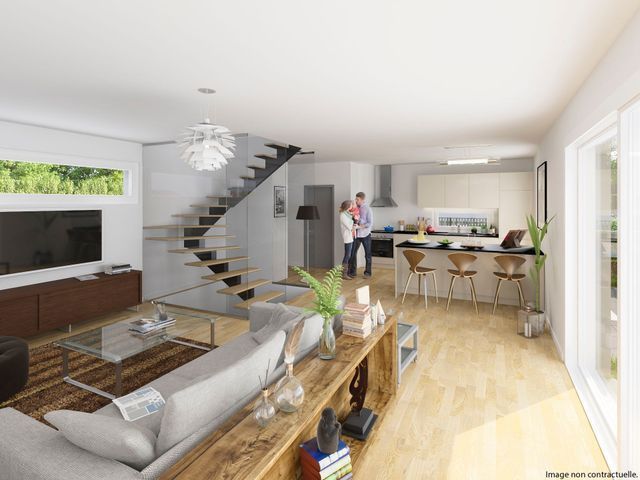 Salle à manger - projet 3D villa construite à Thonex